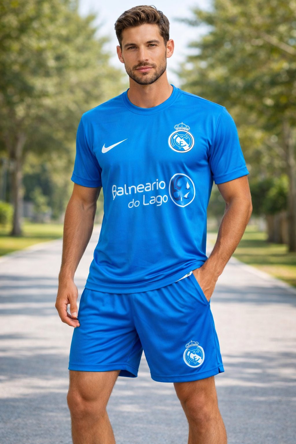 Uniforme de futebol azul